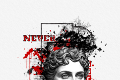 Abstract Grunge Portrait Art Effect Template Product Image 8