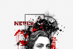 Abstract Grunge Portrait Art Effect Template Product Image 9