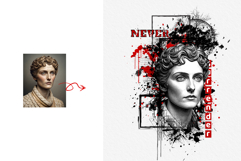 Abstract Grunge Portrait Art Effect Template Product Image 4