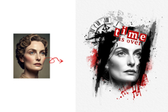 Abstract Grunge Portrait Art Effect Template Product Image 4