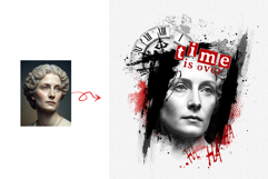 Abstract Grunge Portrait Art Effect Template Product Image 3