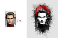 Modern Black White Grunge Illustration Product Image 4