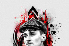 Modern Ink Splash Geometric Illustration Product Image 5