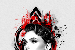 Modern Ink Splash Geometric Illustration Product Image 7