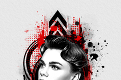 Modern Ink Splash Geometric Illustration Product Image 8