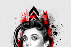 Modern Ink Splash Geometric Illustration Product Image 9