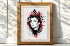 Modern Ink Splash Geometric Illustration Product Image 1