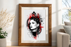 Modern Ink Splash Geometric Illustration Product Image 2