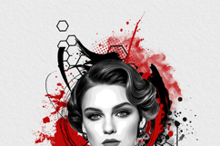 Geometric Portrait Print Art Photo Effect Product Image 11