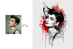 Geometric Portrait Print Art Photo Effect Product Image 3