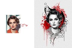 Geometric Portrait Print Art Photo Effect Product Image 4