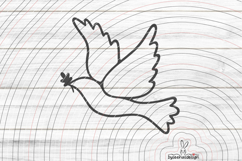 Dove contour Cutting file SVG DXF Product Image 1