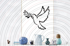 Dove with branch Cutting file SVG DXF Product Image 3