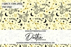Taurus Repeat Seamless Pattern - Digital Paper, JPG, PAT Product Image 1