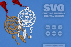 Taurus Dream Catcher Laser Cut Set SVG Product Image 2