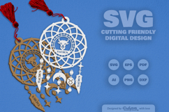 Taurus Dream Catcher Laser Cut Set SVG Product Image 2