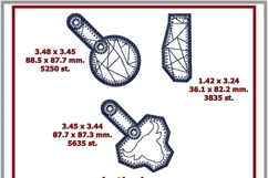Taurus ITH Key Fob Collection  3 Patterns Embroidery Designs Product Image 3