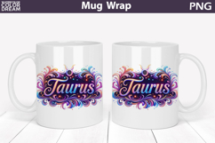 Taurus Zodiac Mug Wrap | Astrology Cup Sublimation Product Image 1