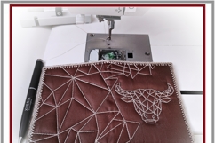 Taurus in the hoop passport cover hand digitized embroidery Product Image 5