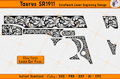 Taurus SR1911 Scrollwork Firearms Laser Engraving Design