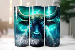 Taurus Zodiac Tumbler Sublimation | Taurus Sign Print Product Image 2