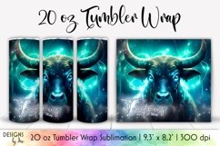 Taurus Zodiac Sign Tumbler Wrap Sublimation | Taurus Sign Product Image 1