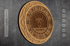 Taurus Zodiac Layered Laser Cut Product Image 2