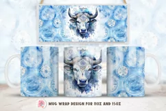 Zodiac Mug Wrap Sublimation Designs, Taurus Mug, Taurus Png
