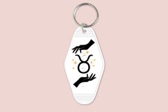 Taurus Zodiac Signs keychain svg cutting files or sublimation files for keychain