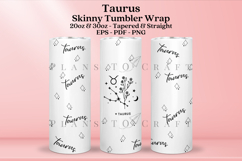 Taurus zodiac skinny tumbler sublimation wrap with high resolution and transparant background are for 20oz and 30oz skinny tumbler
