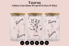 taurus zodiac star sign libbey beer can glass full wrap svg presized template for 16oz and 20oz glass for Cricut Silhouette and sublimation