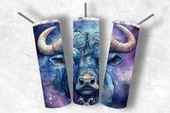 Taurus Zodiac Signs Tumbler Sublimation Design Alcohol Ink Product Image 1