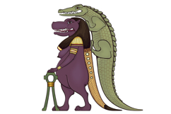 Taweret.Egyptian ancient symbol. Culture.Design element. Product Image 1