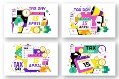 10 Happy Tax Day Illustration Product Image 2