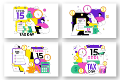 10 Happy Tax Day Illustration Product Image 3