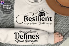 Stay resilient rise Sleeve SVG, Motivational Sleeve SVG Product Image 1