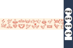 Romantic Birds Hearts Flowers Art Product Image 1