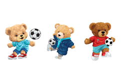 Teddy Bears Playing Soccer, Vector Set, Seamless Pattern Product Image 4
