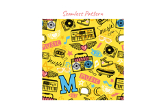 Cute Teddy Bears with Boombox, Hip Hop Set, Seamless Pattern Product Image 5