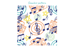 Cute Dancing Teddy Bears with Boombox, Seamless Pattern Product Image 5