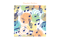 Cute Teddy Bear with Headphones, Seamless Pattern Product Image 6