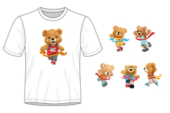 Teddy Bears Running Race, Crossing Finish Line Product Image 2