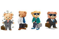 Teddy Bears Business Characters, Office Boss Illustration Product Image 3