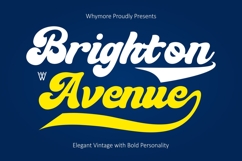 Brighton Avenue Bold Retro Script Font Product Image 1