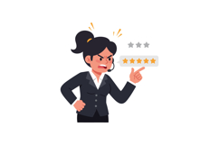 Angry customer service representative in flat vector art sty Product Image 1
