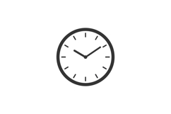 Minimalist clock design in black and white vector illustrati Product Image 1