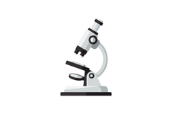 Microscope design with detailed elements in flat vector art Product Image 1