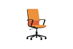 Office chair design in flat style with ergonomic features ve Product Image 1