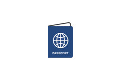 Passport design featuring a globe symbol in minimal vector a Product Image 1