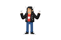 Rocking character design in playful style showcasing emotion Product Image 1